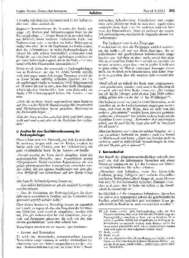 Vorschauseite 3: Allgemeinverständlichkeit, Sprachrisiko und Barrierefreiheit:Die Gebrauchsinformation