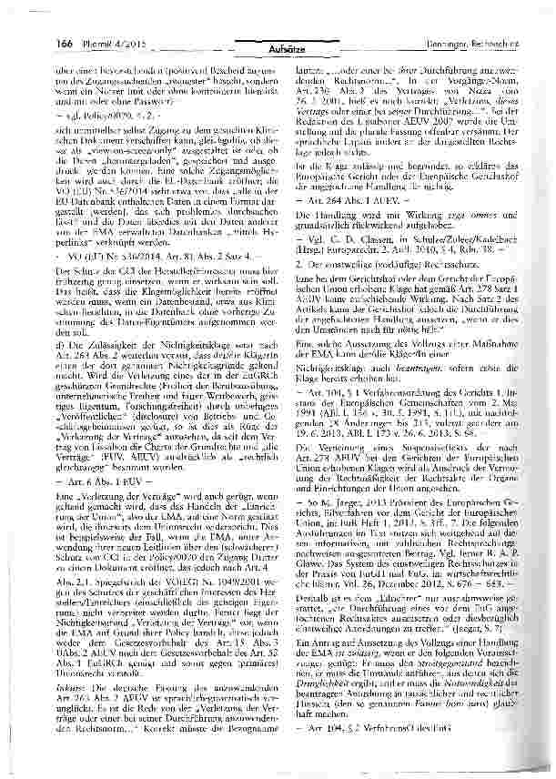 Vorschauseite 5: Rechtsschutz bei unbefugten Publikationen der EuropäischenArzneimittelagentur (EMA)