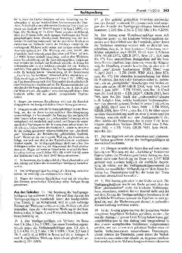 Vorschauseite 2: Arzneimittelwerbung: Unterscheidung zwischen „klassischen und „pflanzlichen Antibiotika