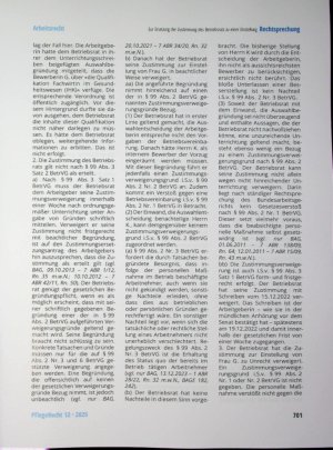 Vorschauseite 5: Zur Ersetzung der Zustimmung des Betriebsrats zu einer Einstellung