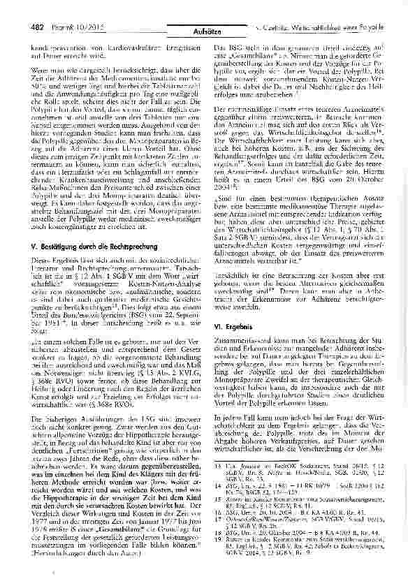 Vorschauseite 3: Zur Frage der Wirtschaftlichkeit einer Polypille in der GKV