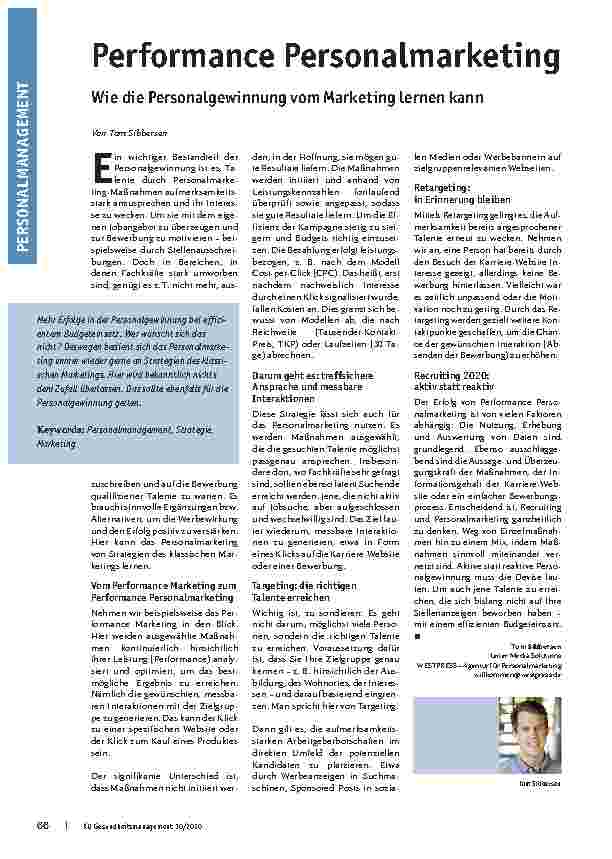 Vorschauseite 1: Performance Personalmarketing: Wie die Personalgewinnung vom Marketing lernen kann