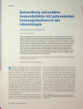 Vorschauseite 1: Behandlung sekundärer Immundefekte mit polyvalenten Immunglobulinen in der Hämatologie
