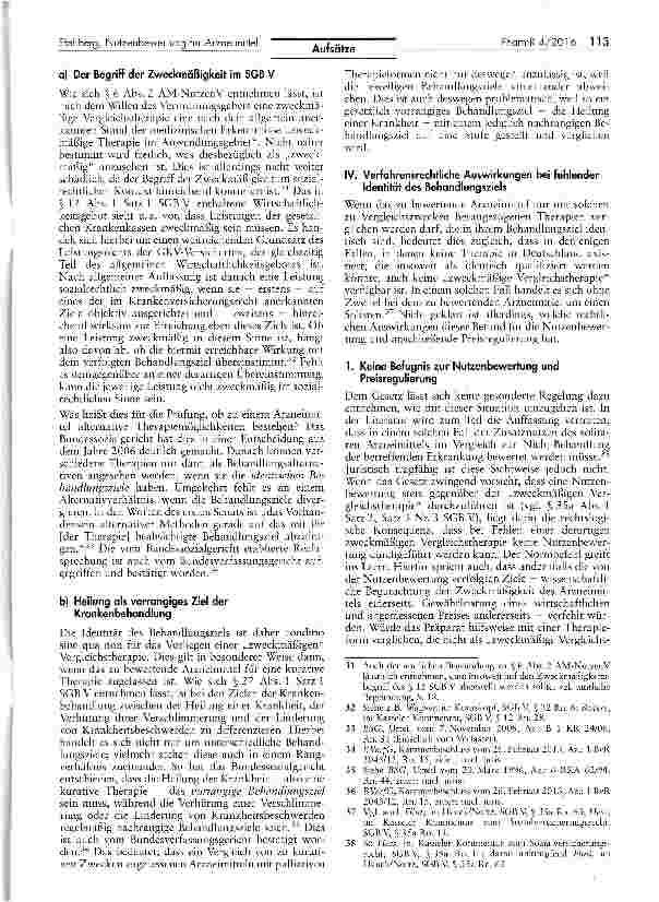 Vorschauseite 5: Solisten als Gegenstand der frühen Nutzenbewertung für Arzneimittelgemäß § 35a SGB V?