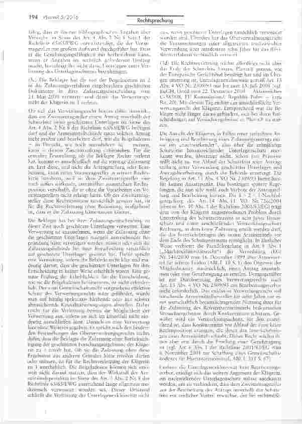 Vorschauseite 4: Gemeinschaftsrechtlicher Unterlagenschutz bei der Zulassung von Arzneimitteln vs. frei zugängliche Unterlagen im US-Recht