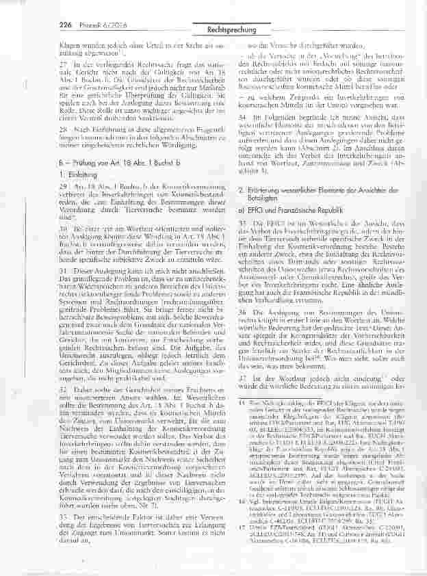 Vorschauseite 4: Zum Verbot des Inverkehrbringens von in Tierversuchen geprüften Kosmetikoestandteilen