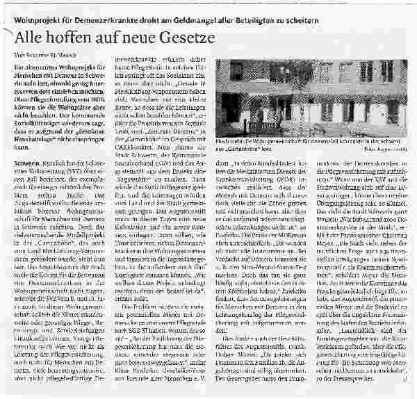 Vorschauseite 1: Alle hoffen auf neue Gesetze