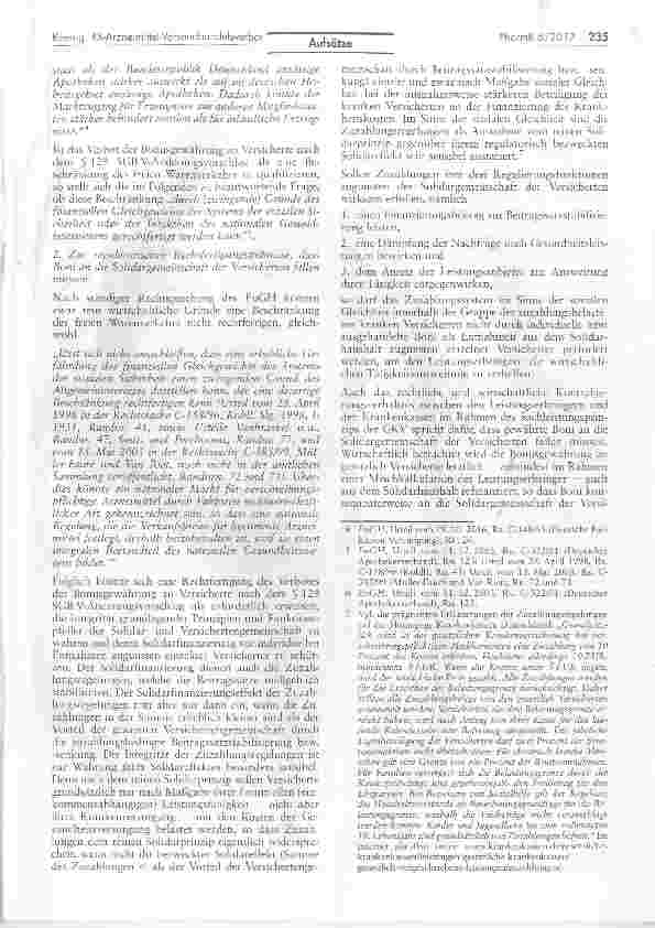 Vorschauseite 3: Verbot der Bonusgewährung an Versicherte als EU-rechtskonforme Alternative zu einem RX-Arzneimittel-Versondhandelsverbot?