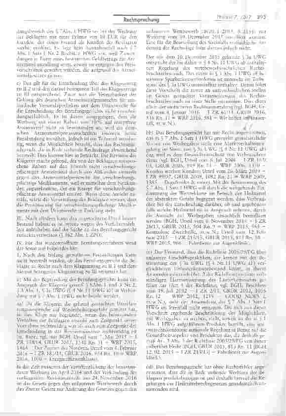 Vorschauseite 3: Ausloben und Gewähren von Zuwendungen für den Bezug von Arzneimitteln Freunde werben Freunde