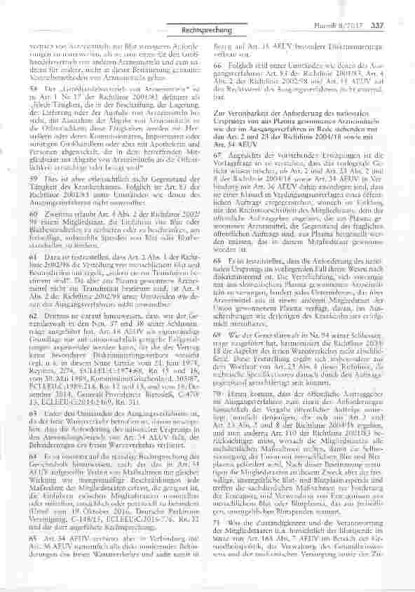 Vorschauseite 6: Verdingungsunterlagen eines öffentlichen Auftrags für aus Plasma gewonnene Arzneimittel