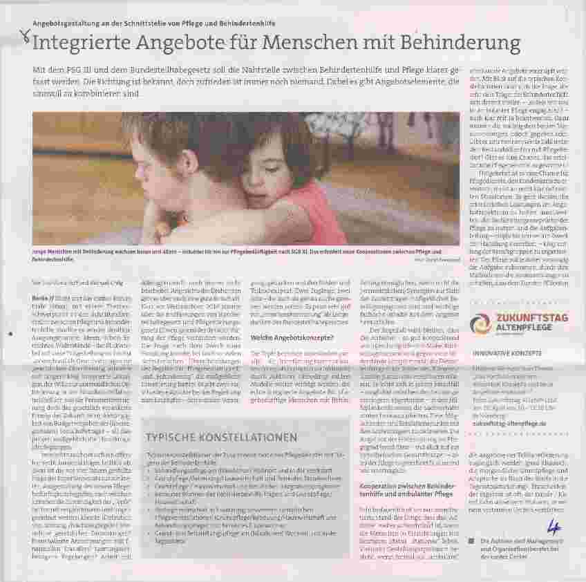 Vorschauseite 1: Integrierte Angebote für Menschen mit Behinderung