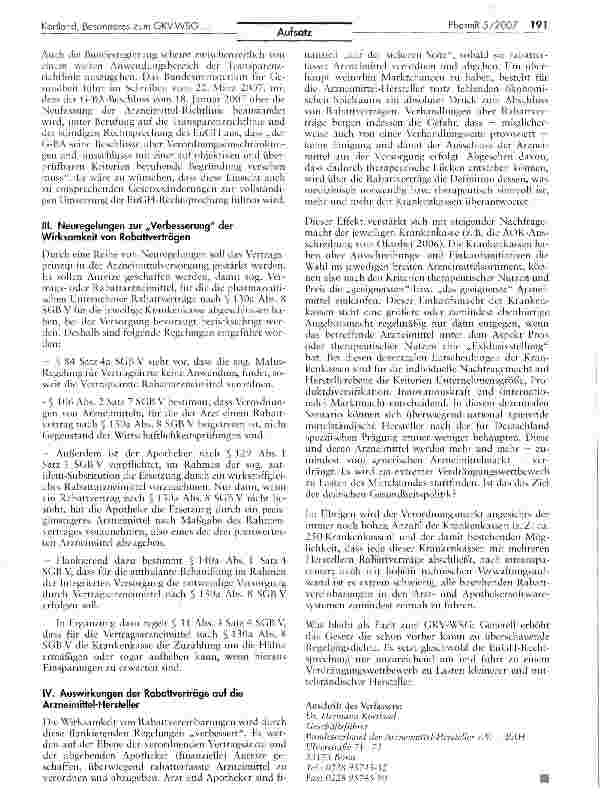 Vorschauseite 2: Allgemeines und Besonderes zum GKV-WSG