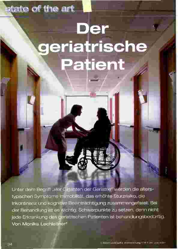 Vorschauseite 1: Der geriatrische Patient