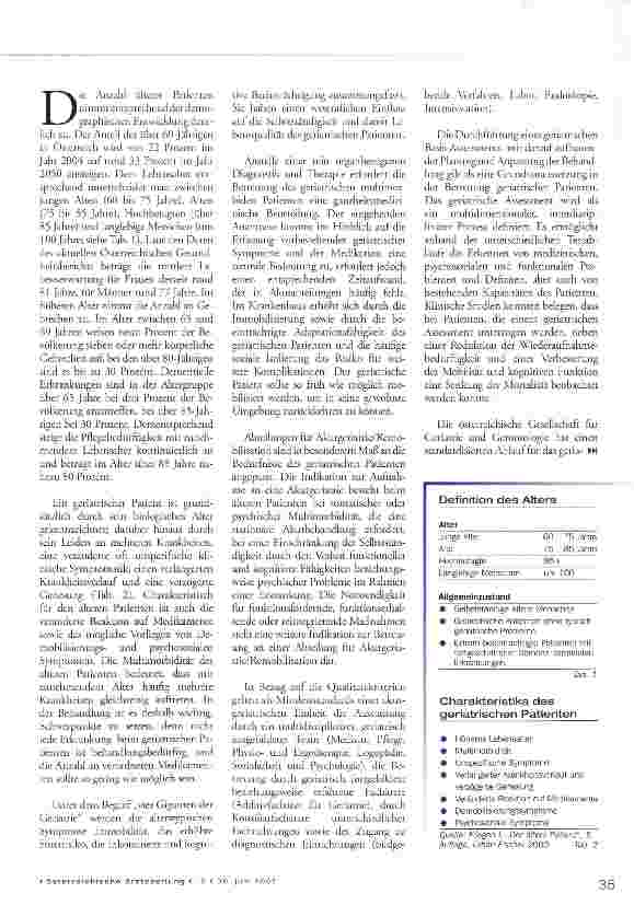 Vorschauseite 2: Der geriatrische Patient