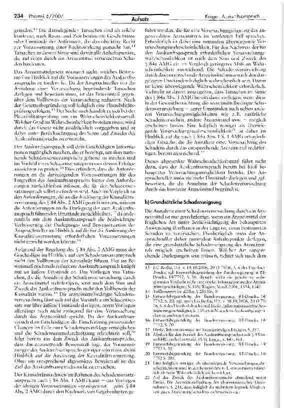 Vorschauseite 3: Der Auskunftsanspruch gegen den pharmazeutischen Unternehmern nach § 84a AMG