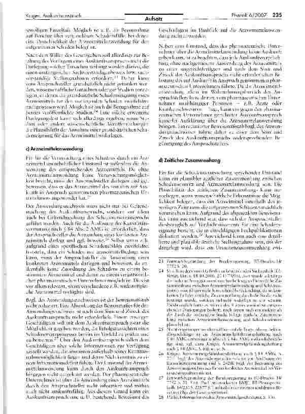 Vorschauseite 4: Der Auskunftsanspruch gegen den pharmazeutischen Unternehmern nach § 84a AMG