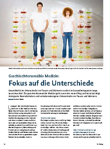 Vorschauseite 1: Geschlechtersensible Medizin: Fokus auf die Unterschiede