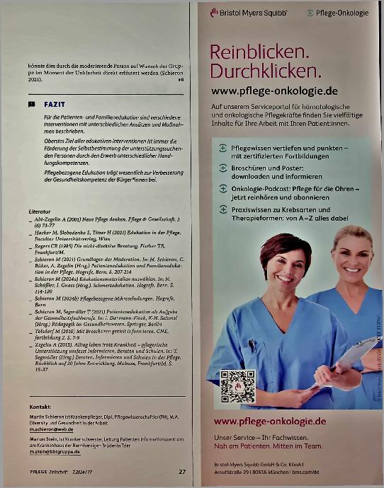 Vorschauseite 4: Informieren, schulen und beraten