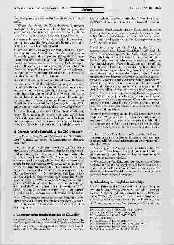 Vorschauseite 3: Erweiterter Haftungsmaßstab bei Second Medical Use Patenten und jetzt?