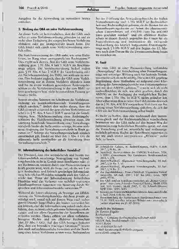 Vorschauseite 6: Zusatznutzenbewertung für stationär eingesetzte Arzneimittel?