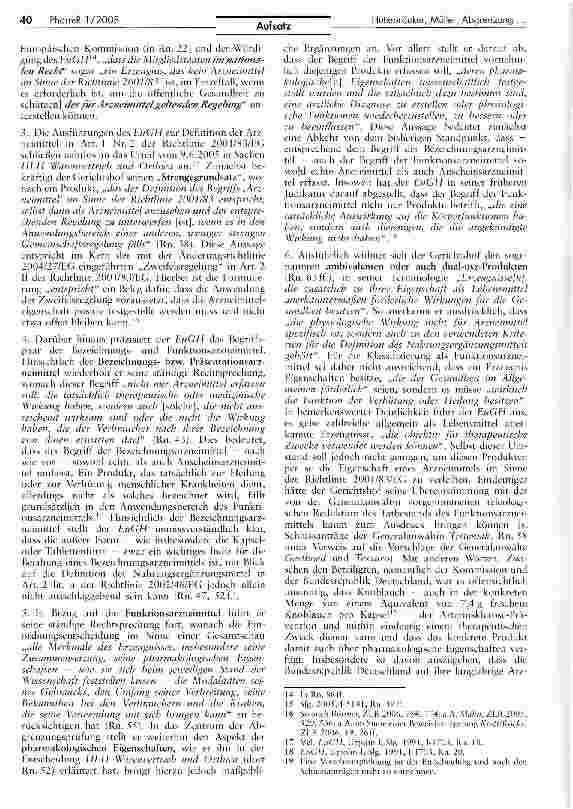 Vorschauseite 3: Abgrenzung Arzneimittel/Nahrungsergänzungsmittel