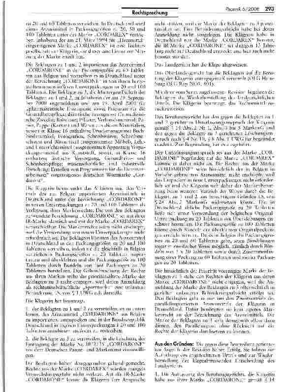 Vorschauseite 2: Zum Vertrieb eines parallelimportierten Arzneimittels in einer neuen Verpackung