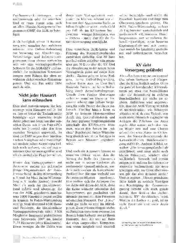 Vorschauseite 3: Die Hausärzte machen Ernst