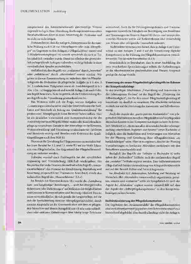 Vorschauseite 4: Ausbildungsund Prüfungsverordnung für Pflegeberufe: noch Änderungen erforderlich
