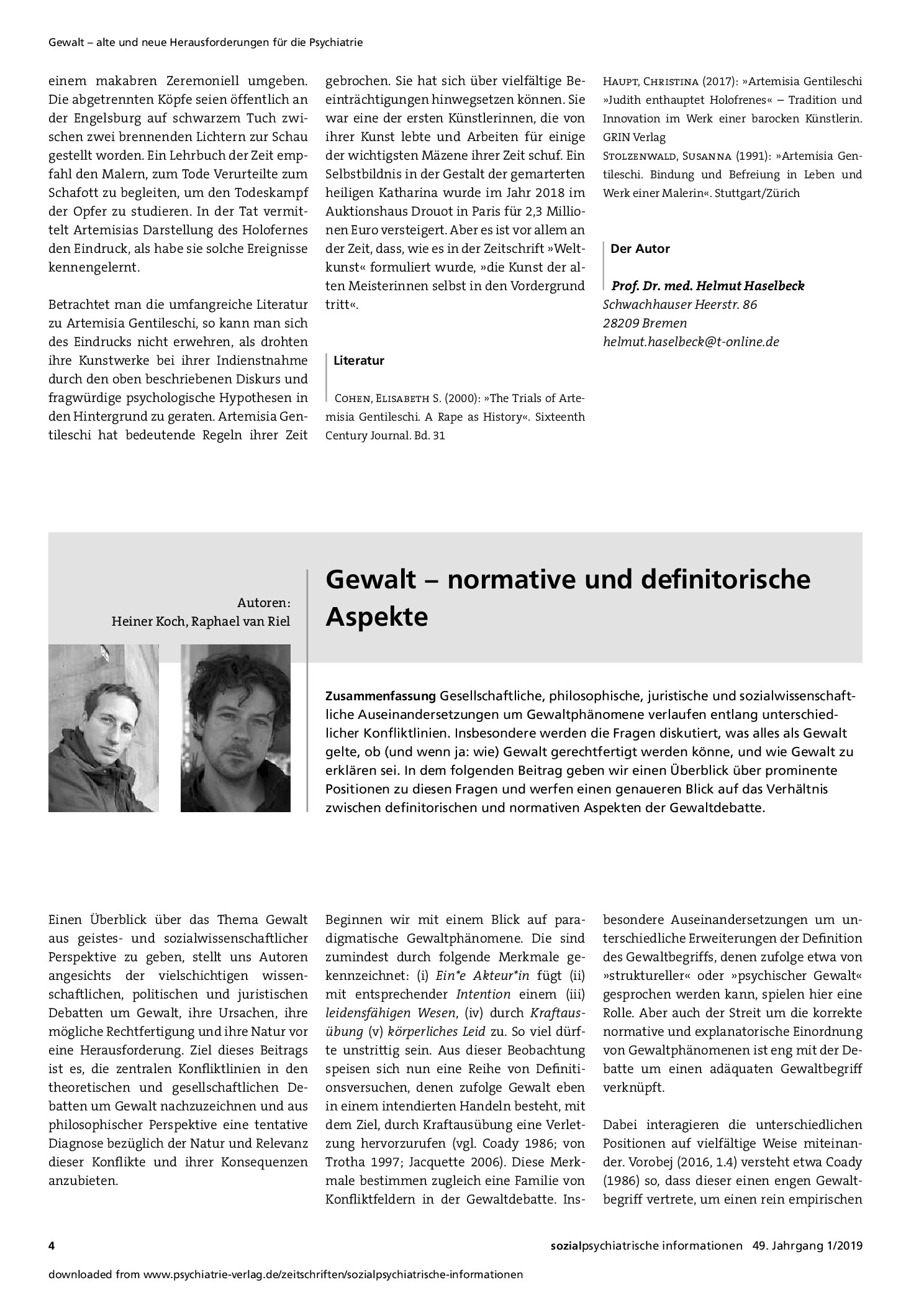 Vorschauseite 1: Gewalt – normative und definitorische Aspekte
