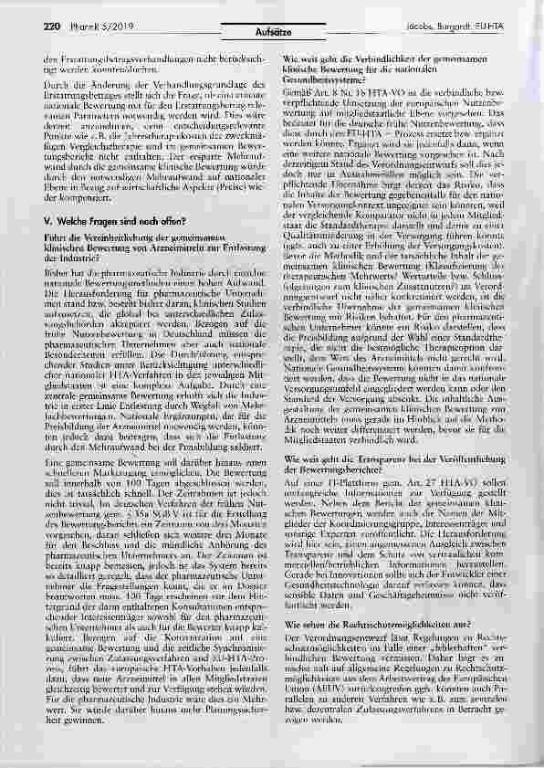 Vorschauseite 6: EU-Health Technologie Assessment der steinige Weg derHarmonisierung