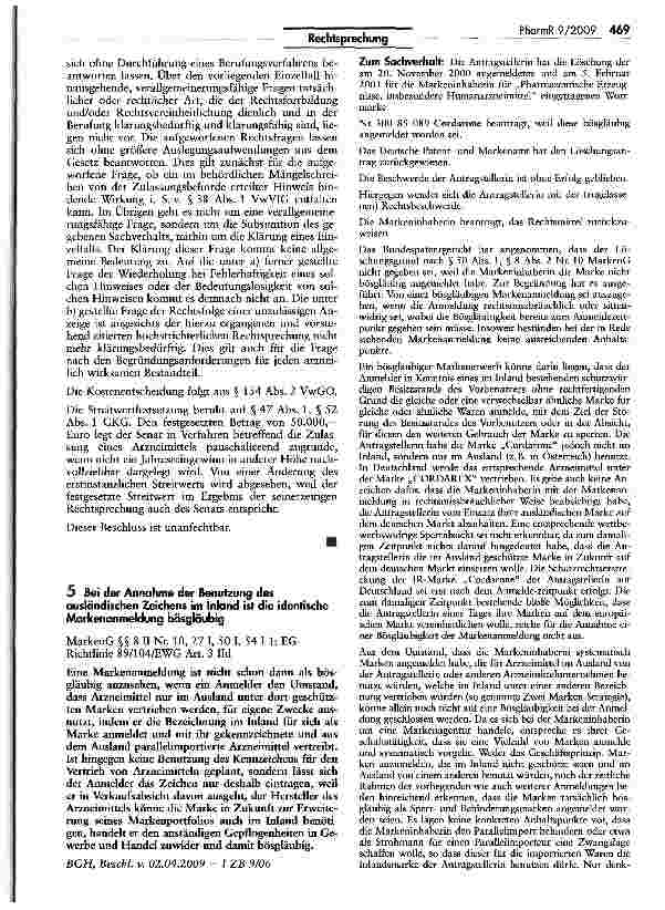 Vorschauseite 5: Bei Erweiterung der Anwendungsgebiete eines Arzneimittels für Herzerkrankungen auf homöopathische Arzneimittelbilder ist eine Neuzulassung erforderlich