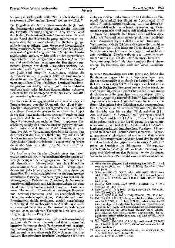Vorschauseite 3: Verfassungsrechtliche Bewertung eines Versandhandelsverbots für verschreibungspflichtige Arzneimittel