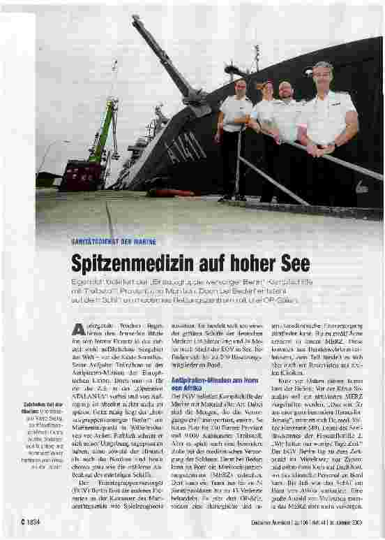 Vorschauseite 1: Spitzenmedizin auf hoher See