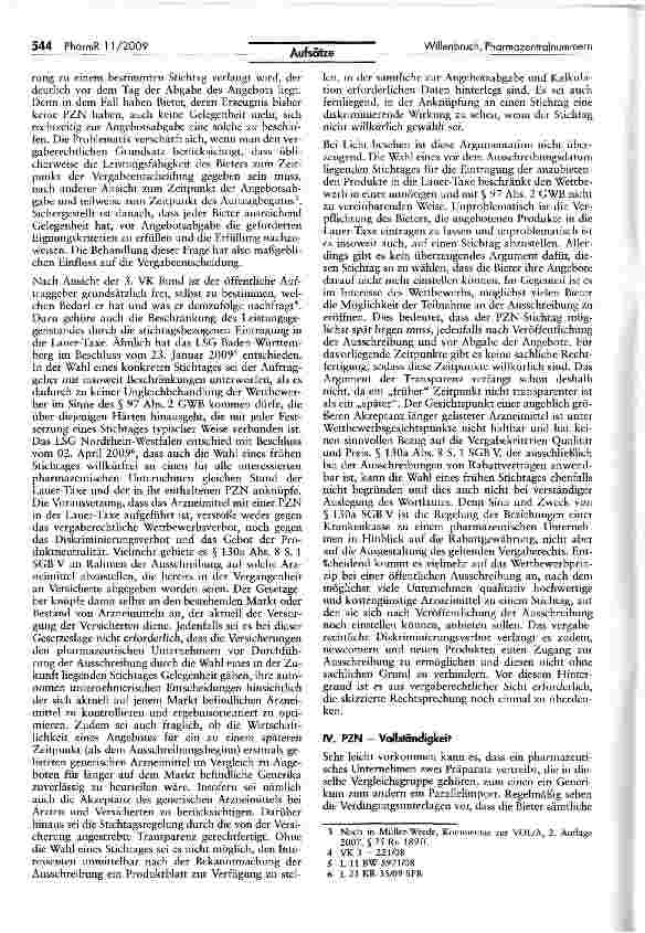 Vorschauseite 2: Die vergaberechtliche Bedeutung von Pharmazentralnummern (PZN) in Ausschreibungsverfahren