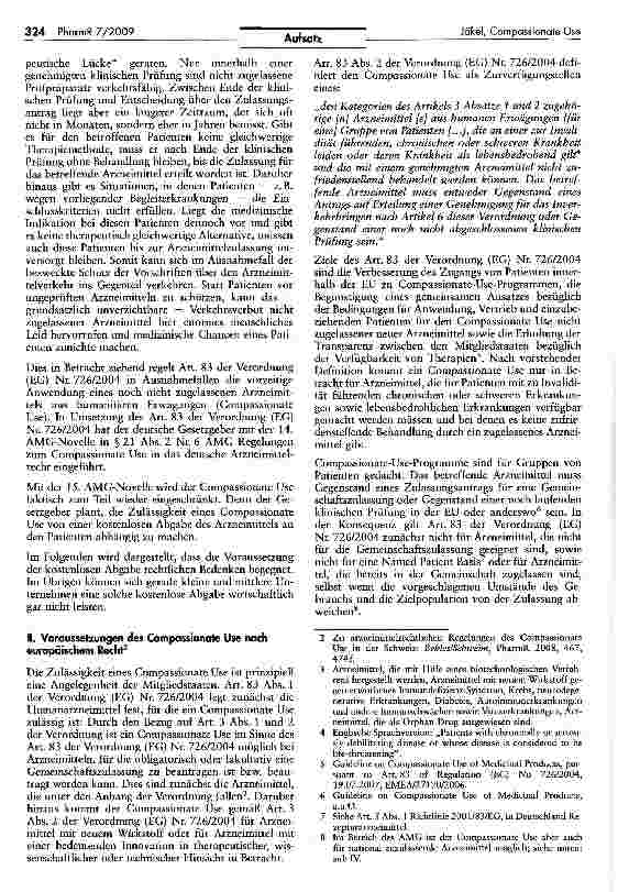 Vorschauseite 2: Hemmnisse für den Compassionate Use durch die 15. AMG-Novelle