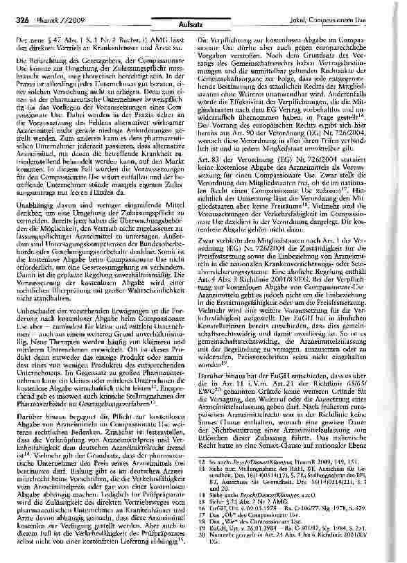Vorschauseite 4: Hemmnisse für den Compassionate Use durch die 15. AMG-Novelle