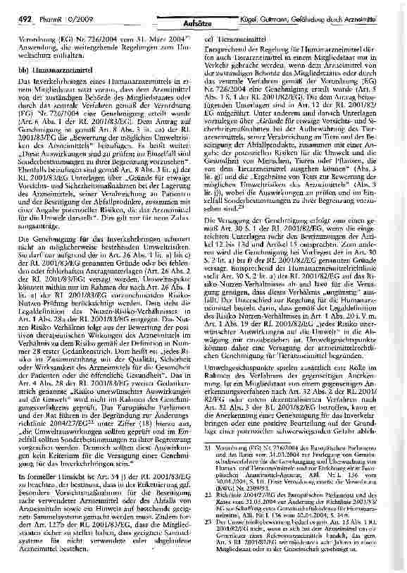 Vorschauseite 3: Gefährdungen des Schutzgutes Wasser durch Arzneimittel