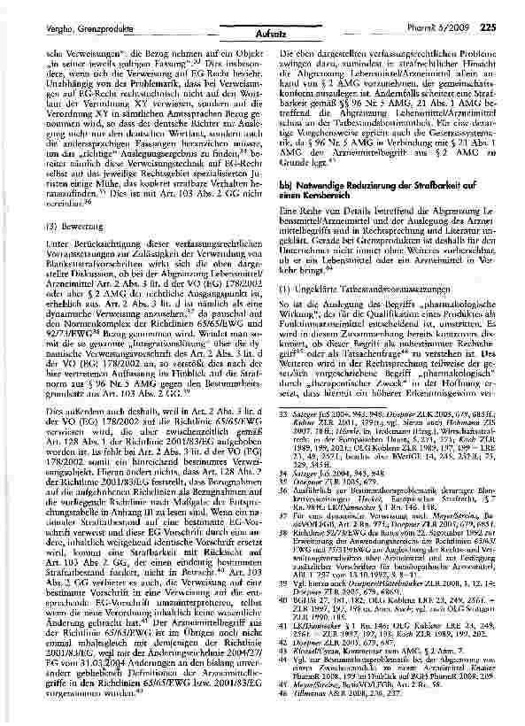 Vorschauseite 5: Strafrechtliche Probleme bei der Abgrenzung von Lebensmitteln und Arzneimitteln - Der Umgang mit § 96 Nr. 5 AMG beim Vertrieb von Grenzprodukten