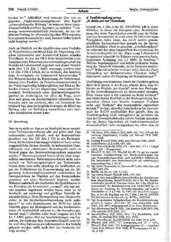 Vorschauseite 6: Strafrechtliche Probleme bei der Abgrenzung von Lebensmitteln und Arzneimitteln - Der Umgang mit § 96 Nr. 5 AMG beim Vertrieb von Grenzprodukten