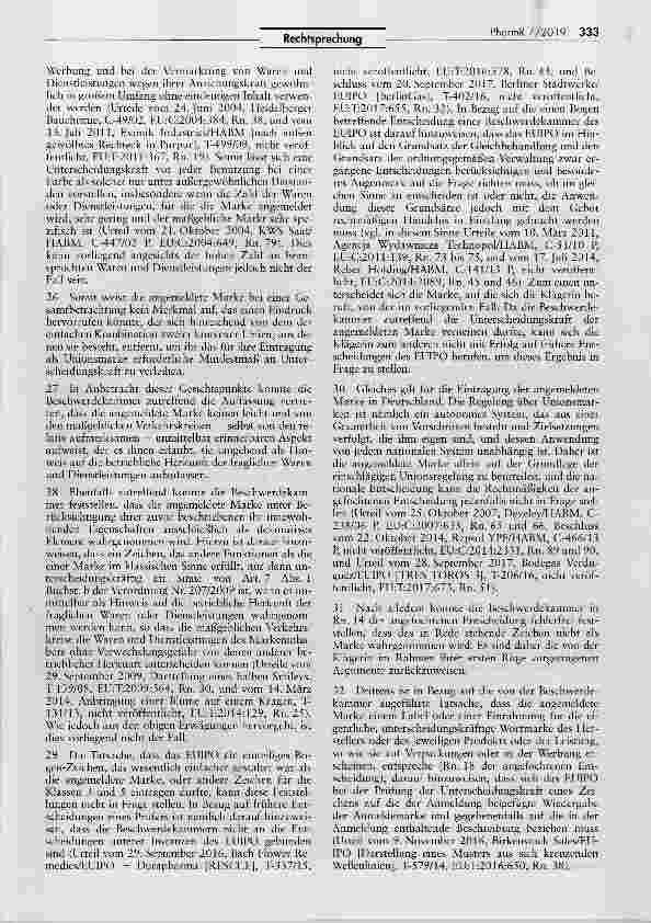 Vorschauseite 4: 1 Unionsbildmarke aus zwei konvexen roten Linien (Gegenüberliegende Klammern)VO (EG) Art. 7 I lit. b; VO (EU) 2017/1001 Art. 7 I lit. b, 66; UMV Art. 7 I lit. b