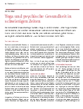 Vorschauseite 1: Yoga und psychische Gesundheit in schwierigen Zeiten