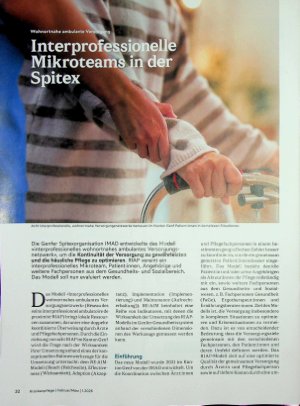Vorschauseite 1: Interprofessionelle Mikroteams in der Spitex