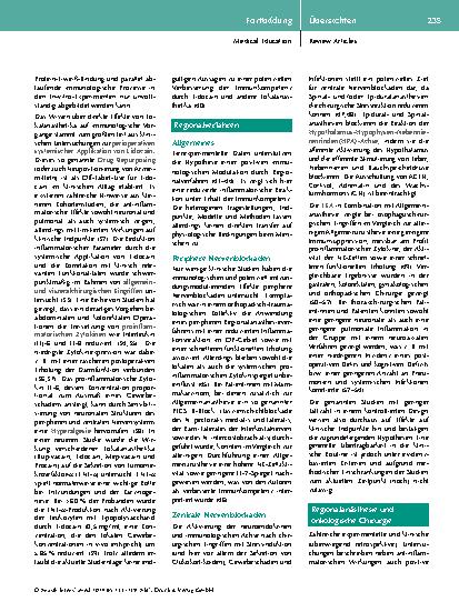 Vorschauseite 5: Regionalanästhesie und Immunologie