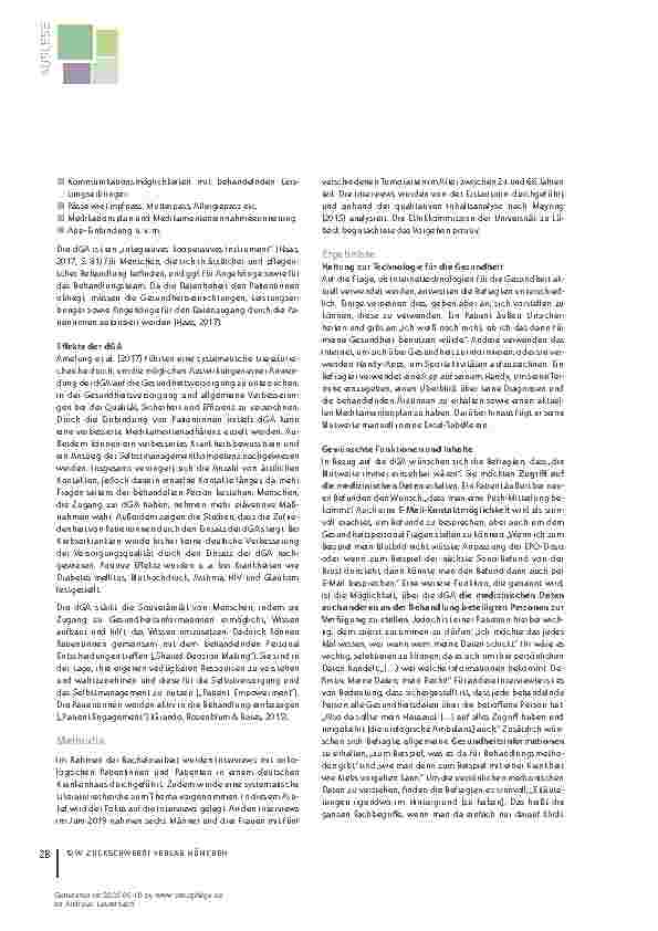 Vorschauseite 2: Die digitale Gesundheitsakte aus der Sicht von Krebserkrankten