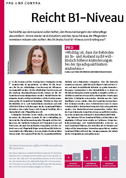 Vorschauseite 1: Reicht B1-Niveau zum Einstieg?