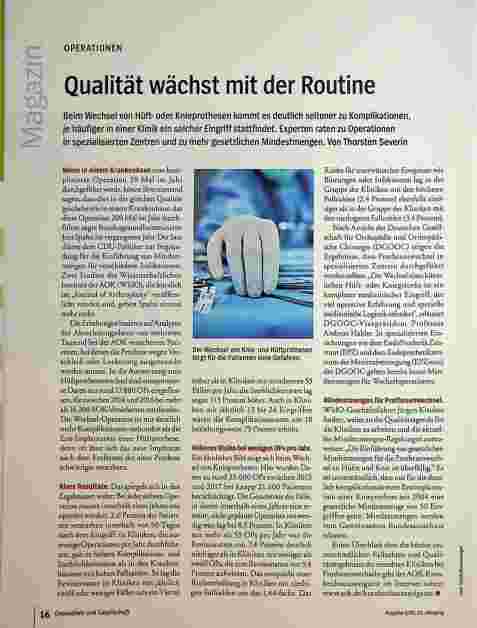 Vorschauseite 1: Qualität wächst mit der Routine