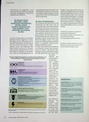 Vorschauseite 3: Reduktion von freiheitseinschränkenden Massnahmen im Akutspital durch die präventive Involvierung von Patientinnen