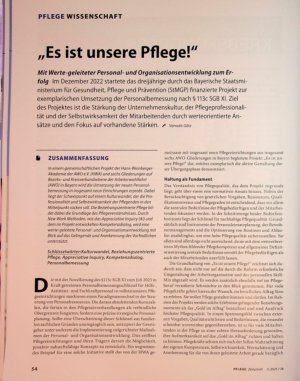 Vorschauseite 1: „Es ist unsere Pflege! "