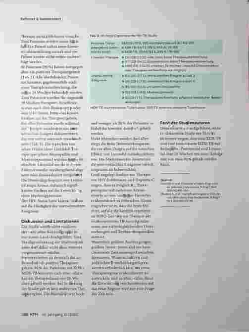Vorschauseite 2: Infektiologie: Erfolg bei der Therapie der multiresistenten Tuberkulose! Wie lange?