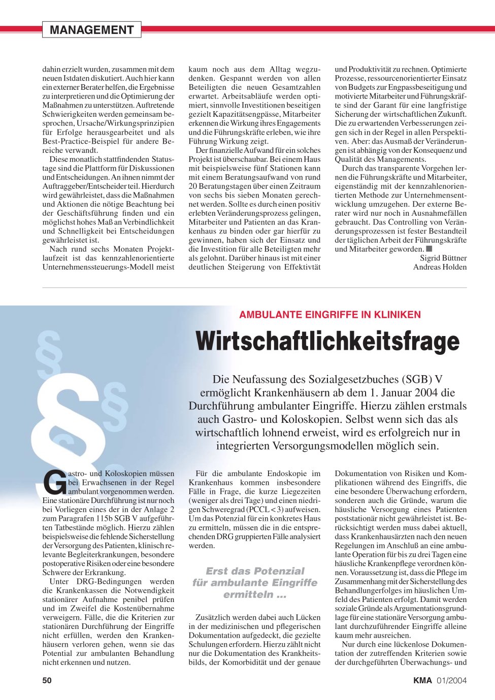 Vorschauseite 1: Wirtschaftlichkeitsfrage